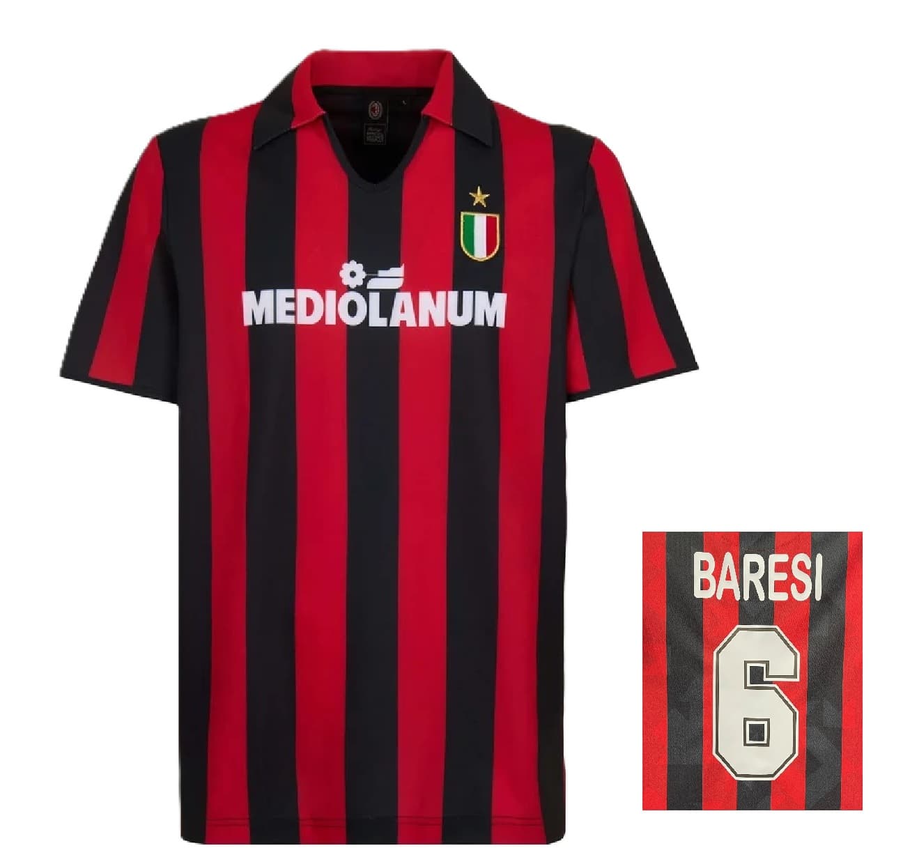 AC MILAN MAGLIA RETRO VINTAGE BARESI 1988-89